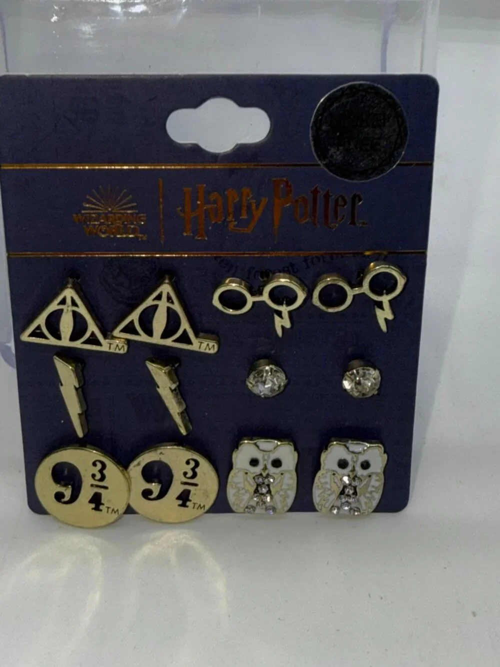 Bioworld Harry Potter 6-Pair Earring Set NWT Gold Tone